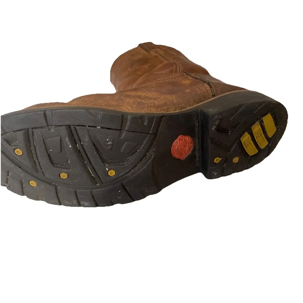 Justin Work Boots Drywall Waterproof Men's Size 8 1/2 EE Steel Toe